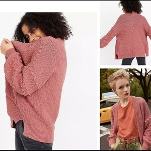 Madewell Bobble Balloon sleeve Cardigan